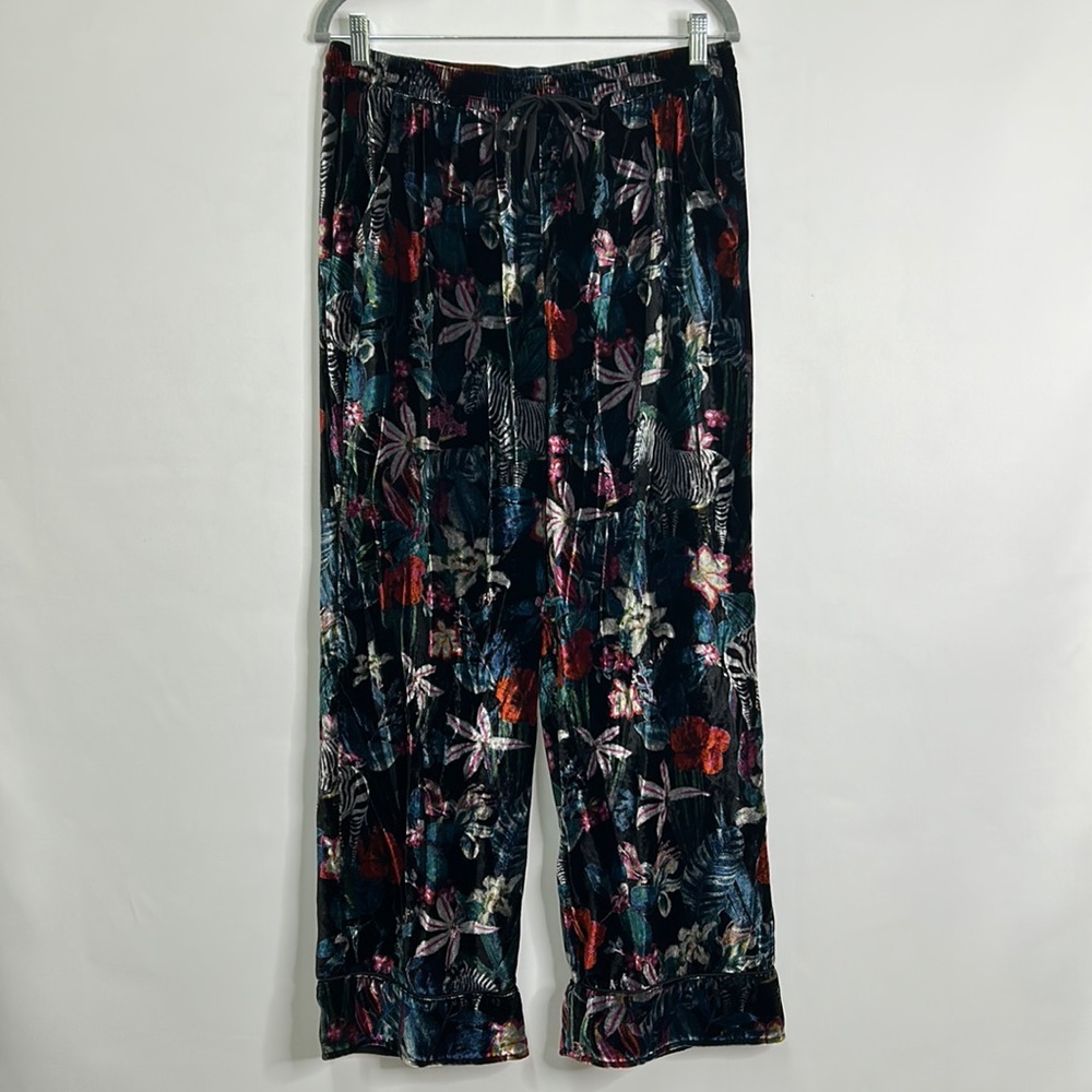 Banana Republic Black and Pink Floral Pajama Shorts